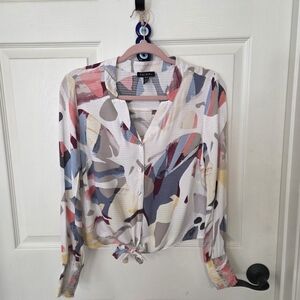 Tribal Abstract Multicolor Button-Down Shirt